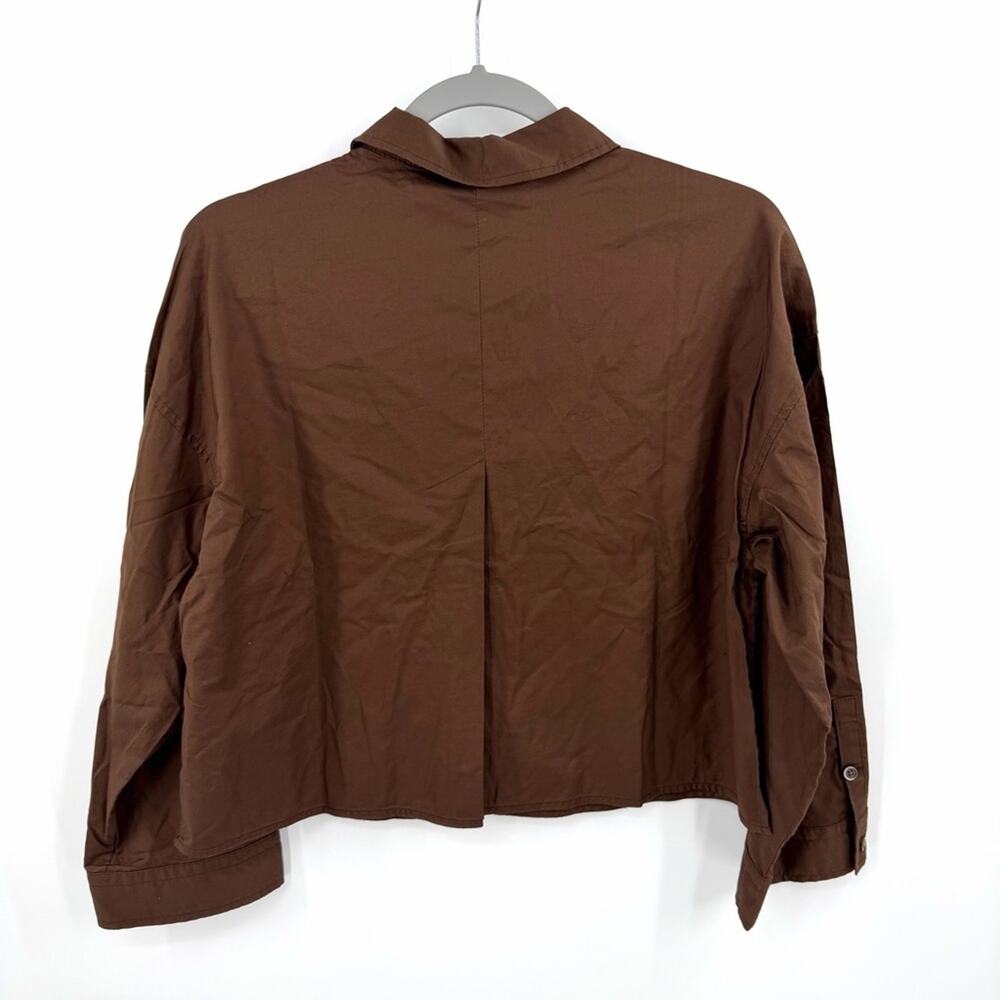 Everlane 100% Cotton Button Down Top in chestnut Size S - Picture 7 of 8